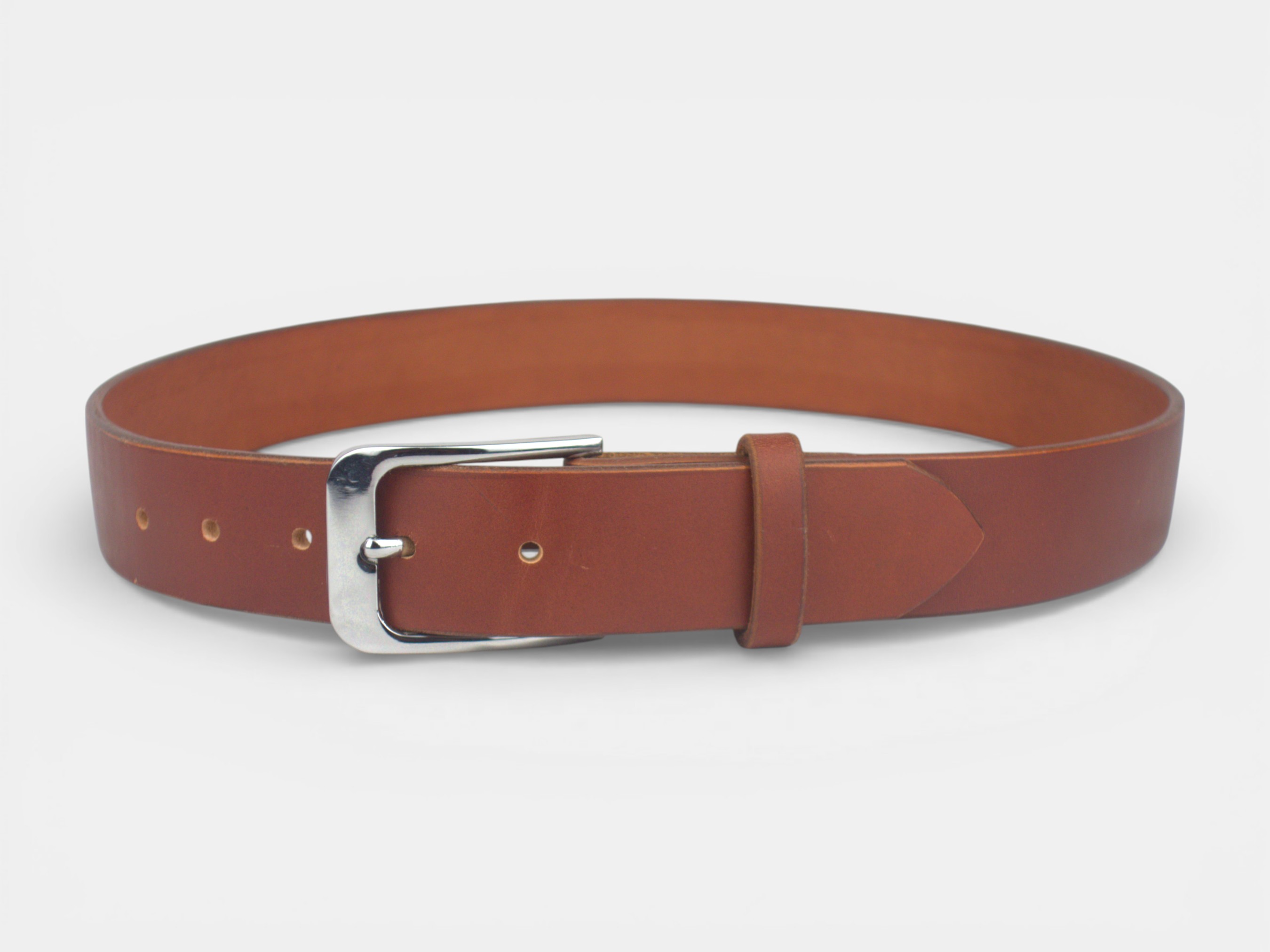 Cognac belt flat